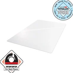 Floortex® Valuemat® Vinyl Rectangular Chair Mat for Hard Floor, 36" x 48", Clear