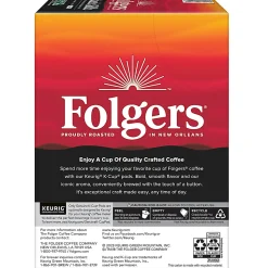 Folgers Black Silk Coffee Keurig Single Serve K-Cup Pods, Dark Roast, 24 Pods Per Pack, Case Of 4 Packs