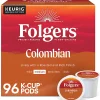 Folgers Colombian Coffee Keurig Single Serve K-Cup Pods, Medium-Dark Roast, 24 Pods Per Pack, Case Of 4 Packs