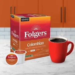 Folgers Colombian Coffee Keurig Single Serve K-Cup Pods, Medium-Dark Roast, 24 Pods Per Pack, Case Of 4 Packs