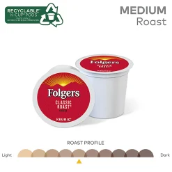 Folgers Gourmet Selections Medium Roast Keurig® Single-Serve K-Cup® Pods, Classic, Box Of 48 K-Cup® Pods