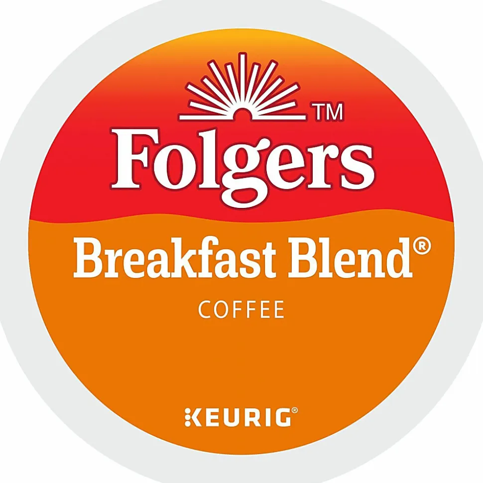 Folgers® K-Cup Breakfast Blend Coffee K-Cup Pods - Compatible with Keurig K-Cup Brewer - Light/Mild - 24 K-Cup - 24 / Box