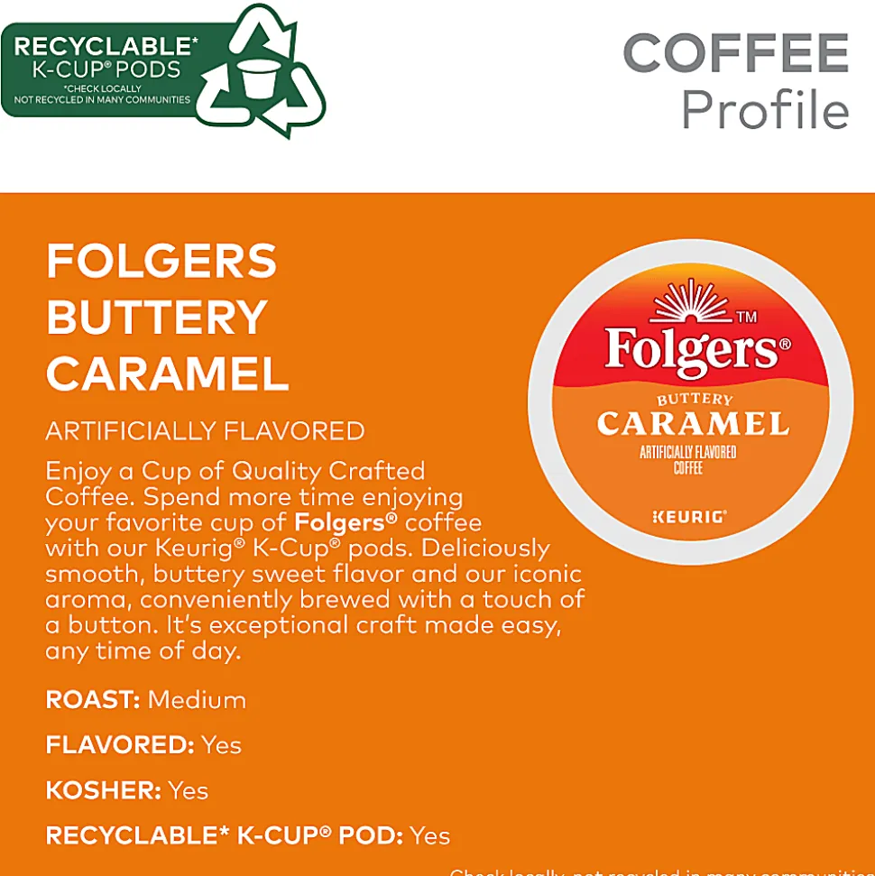 Folgers® Keurig® Single Serve K-Cup® Pods, Buttery Caramel, 24ct