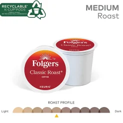 Folgers® Single-Serve Coffee K-Cup®, Classic Roast, Carton Of 96, 4 x 24 Per Box