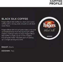 Folgers® Single-Serve Coffee K-Cup® Pods, Black Silk, Carton Of 24