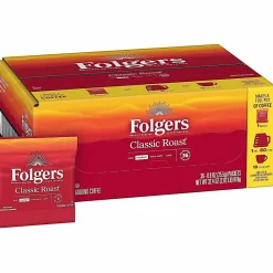 Folgers® Single-Serve Coffee Packets, Classic Roast, Carton Of 36