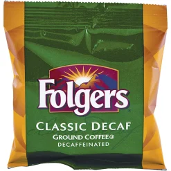 Folgers® Single-Serve Coffee Packets, Classic Roast, Decaffeinated, Carton Of 42