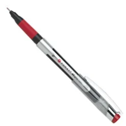 FORAY® Porous Point Pen, Fine Point, 0.5 mm, Silver Barrel, Red Ink