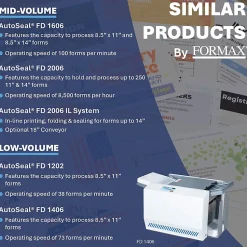 Formax AutoSeal FD1506 Desktop Pressure Sealer, Gray