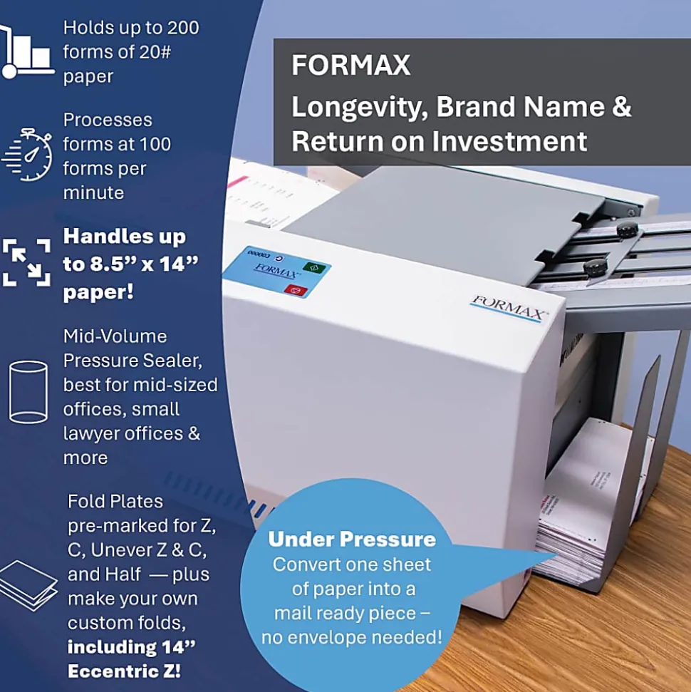 Formax AutoSeal FD1506 Desktop Pressure Sealer, Gray