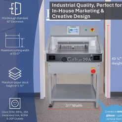 Formax Cut-True 29A Automatic Electric Guillotine Paper Cutter With LED Laser Line, 20-1/2