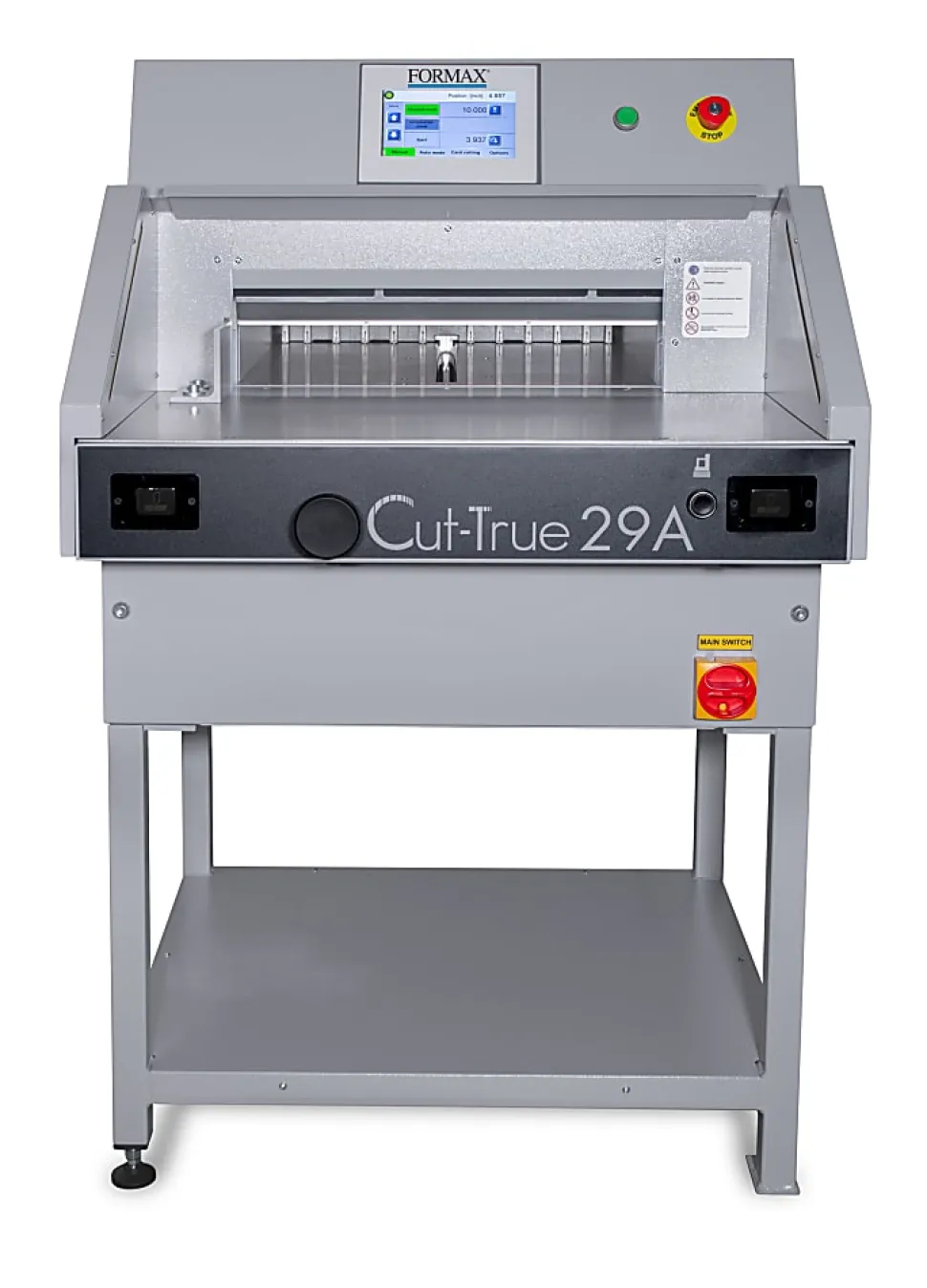 Formax Cut-True 29A Automatic Electric Guillotine Paper Cutter With LED Laser Line, 20-1/2", Gray