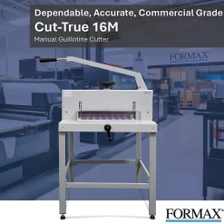 Formax Cut-True 16M Guillotine Paper Cutter With LED Laser Line, 18.7