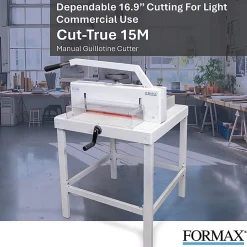 Formax Cut-True 15M Guillotine Paper Cutter With LED Laser Line, 16.9
