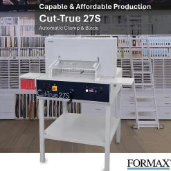 Formax Cut-True 27S Semi-Automatic Guillotine Paper Cutter With LED Laser Line, 18.9"