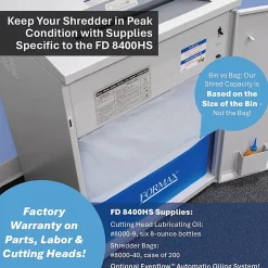 Formax FD 8400HS-1 8-Sheet High-Security Shredder, FD8400HS-1