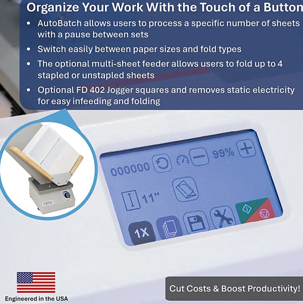 Formax FD 38Xi Fully-Automatic Desktop Paper & Letter Folder