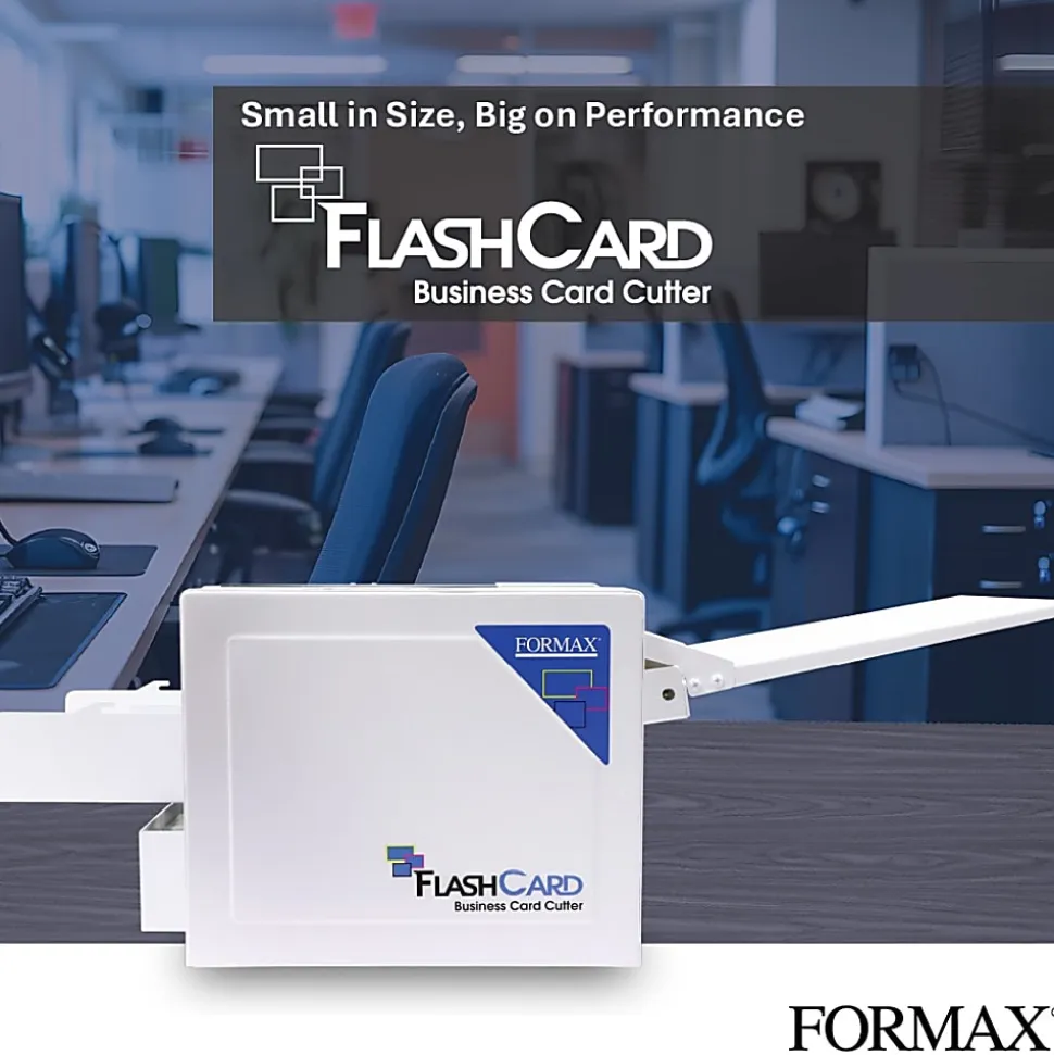 Formax FlashCard Automatic Tabletop Card Cutter, 22", White