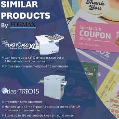 Formax FlashCard Automatic Tabletop Card Cutter, 22", White
