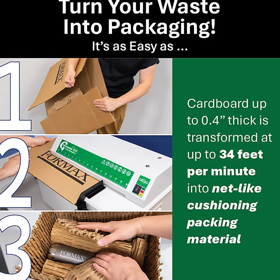 Formax Greenwave 410 Tabletop Cardboard Perforator, White