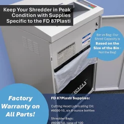 Formax 38-Sheet Cross-Cut Paper/Plastic/Laminate Shredder, FD87 PLASTI
