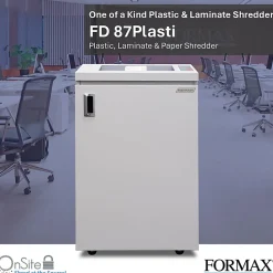 Formax 38-Sheet Cross-Cut Paper/Plastic/Laminate Shredder, FD87 PLASTI