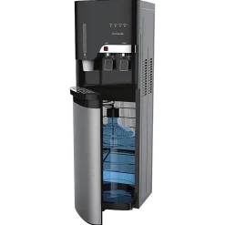 Frigidaire® Bottom-Loading Freestanding Water Cooler/Dispenser With Cup Storage, 44-1/2”H x 15-1/2”W x 15-1/2”D, Silver