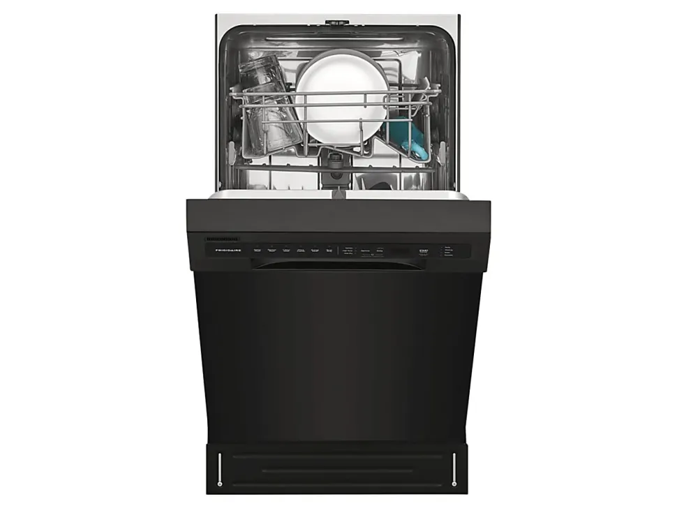 Frigidaire 18'' Built-In Dishwasher - 18" - Built-in - 8 Place Settings - 6 Cycles - Direct Feed Wash System - 2 Wash Arms - 52 dB(A) - Black