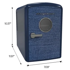 Frigidaire® 9-Can Mini Fridge Cooler with Denim Door, Indigo, EFMIS199-INDIGODENIM