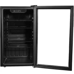 Frigidaire® 112-Can Refrigerator with Glass Door, Stainless Steel/Black, EFMIS2415