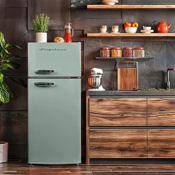 Frigidaire® 7.5-Cu. Ft. 2-Door Retro Mini Fridge with Top Freezer, Mint, EFR753-MINT
