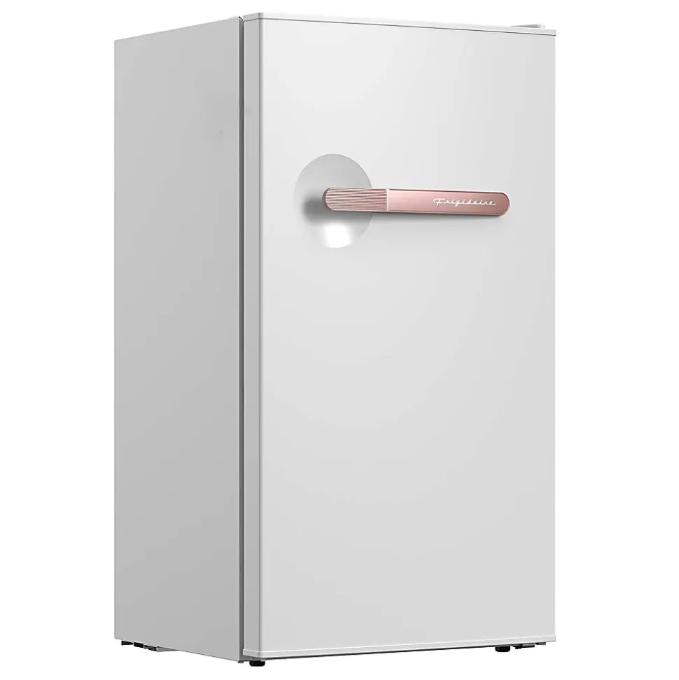Frigidaire® 3.2-cu. ft. Retro Bar Refrigerator with Side Bottle Opener, White/Rose Gold, EFR397-RGWHITE