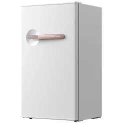 Frigidaire® 3.2-cu. ft. Retro Bar Refrigerator with Side Bottle Opener, White/Rose Gold, EFR397-RGWHITE