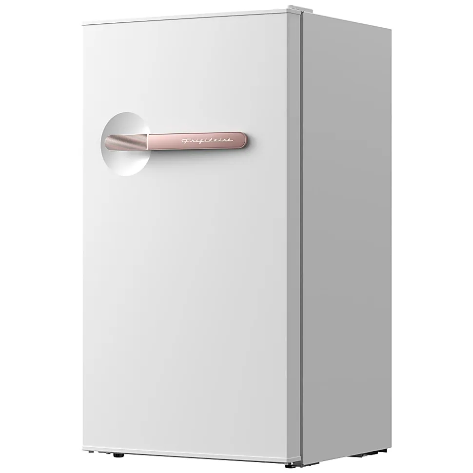 Frigidaire® 3.2-cu. ft. Retro Bar Refrigerator with Side Bottle Opener, White/Rose Gold, EFR397-RGWHITE