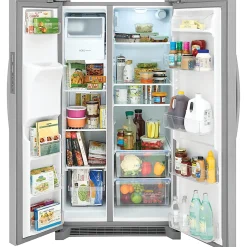 Frigidaire 25.6 Cu. Ft. 36'' Standard Depth Side by Side Refrigerator - 25.60 ft³ - Auto-defrost - Side by Side - FRSS2633AS