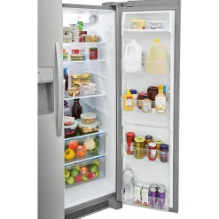 Frigidaire 25.6 Cu. Ft. 36'' Standard Depth Side by Side Refrigerator - 25.60 ft³ - Auto-defrost - Side by Side - FRSS2633AS