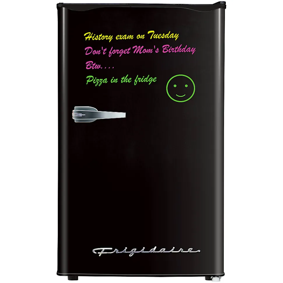 Frigidaire® 3.2-cu.-ft. 65-Watt Eraser-Board Door Retro Compact Fridge, Black, EFR331-B-BLACK