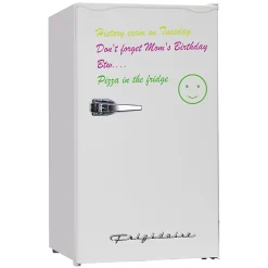 Frigidaire® 3.2-cu.-ft. 65-Watt Eraser-Board Door Retro Compact Fridge, White, EFR331-B-WHITE