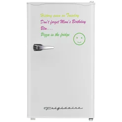 Frigidaire® 3.2-cu.-ft. 65-Watt Eraser-Board Door Retro Compact Fridge, White, EFR331-B-WHITE