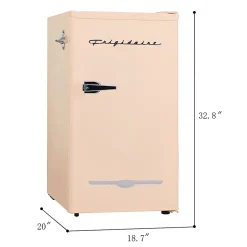 Frigidaire® 3.2-cu.-ft. 65-Watt Retro Bar Fridge with Side Bottle Opener, Coral, EFR376-B-CORAL