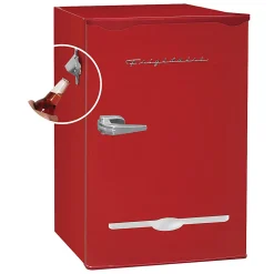 Frigidaire® 3.2-cu.-ft. 65-Watt Retro Bar Fridge with Side Bottle Opener, Red, EFR376-B-RED