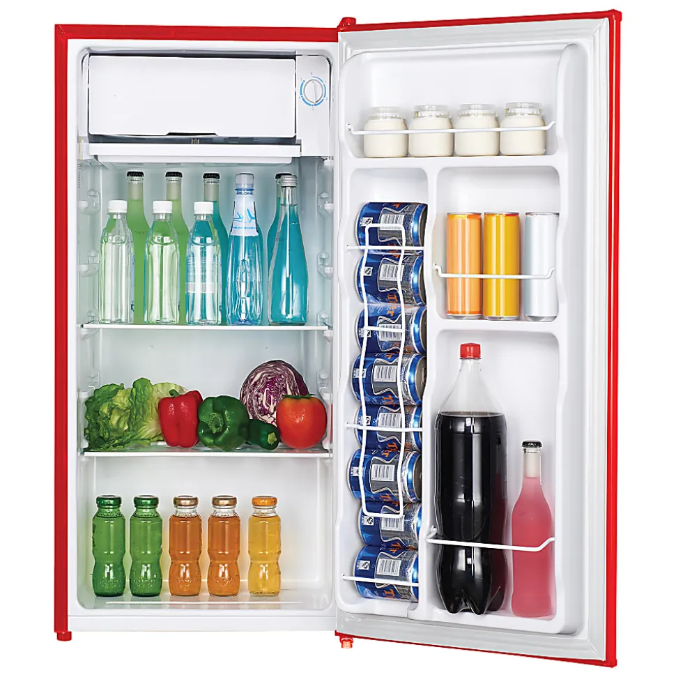 Frigidaire® 3.2-cu.-ft. 65-Watt Retro Bar Fridge with Side Bottle Opener, Red, EFR376-B-RED