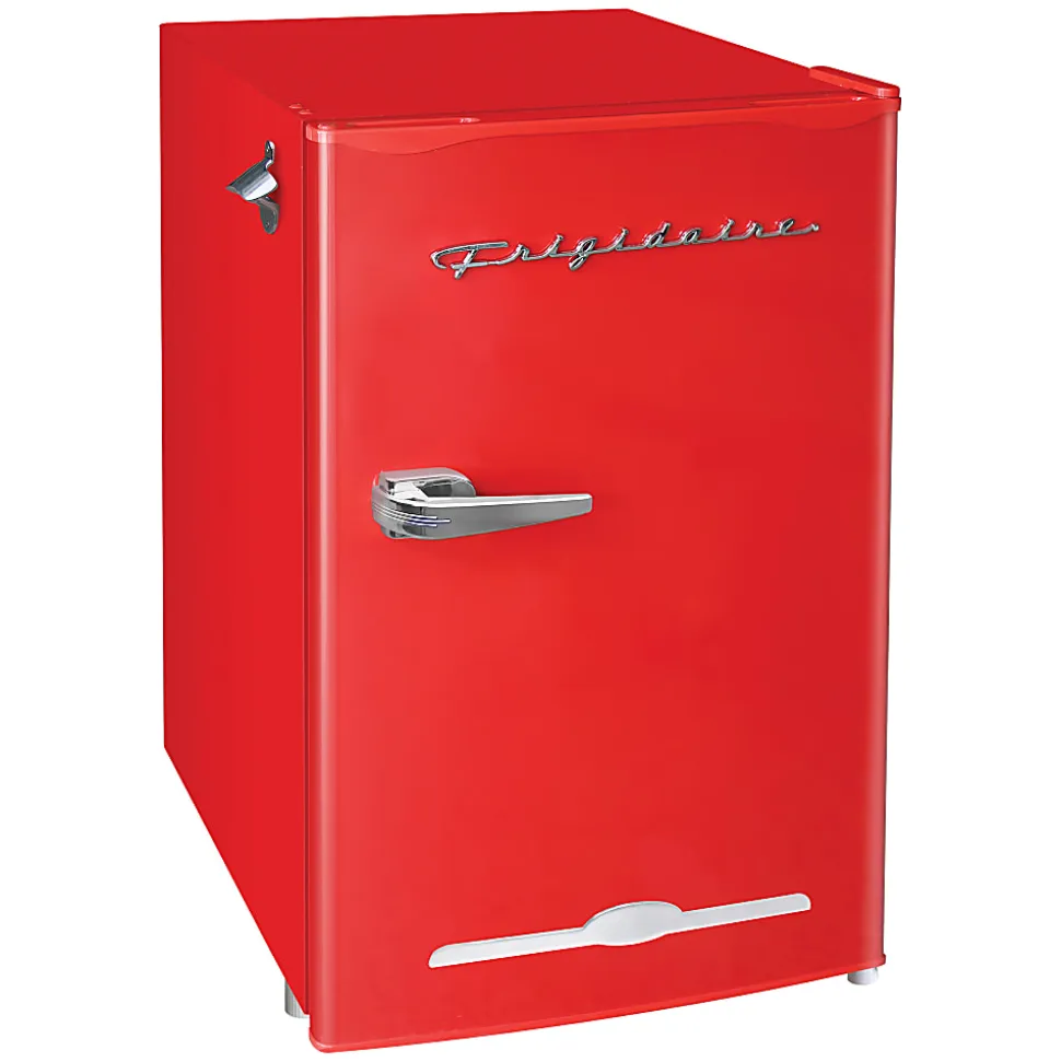 Frigidaire® 3.2-cu.-ft. 65-Watt Retro Bar Fridge with Side Bottle Opener, Red, EFR376-B-RED