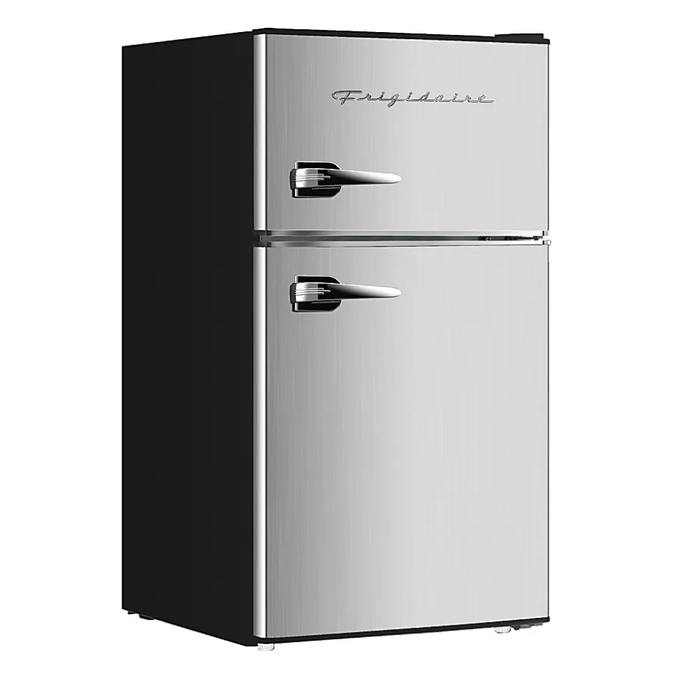 Frigidaire 2-Door Retro 3.2 cu ft Compact Refrigerator with Freezer, Platinum