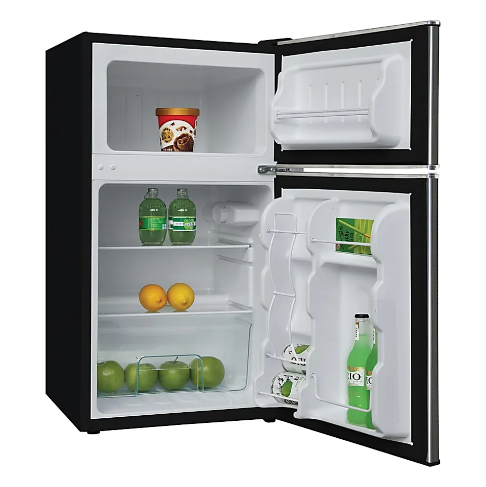 Frigidaire 2-Door Retro 3.2 cu ft Compact Refrigerator with Freezer, Platinum
