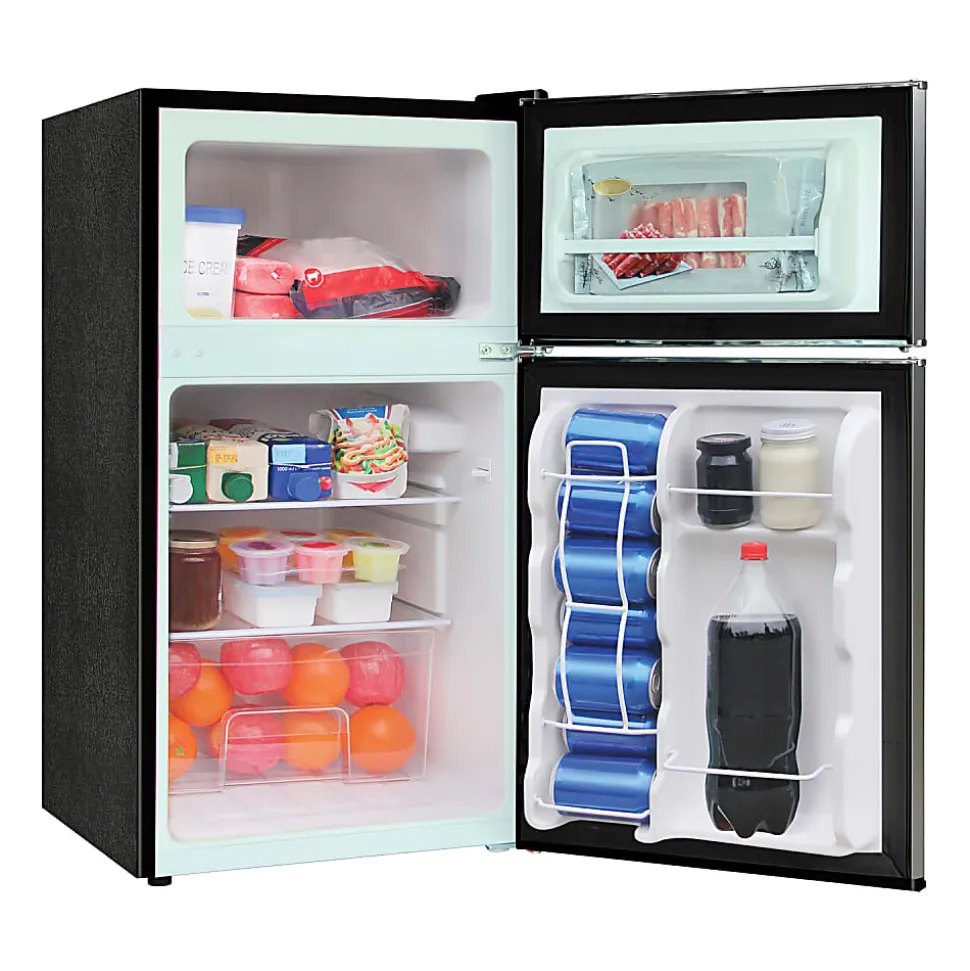 Frigidaire 2-Door Retro 3.2 cu ft Compact Refrigerator with Freezer, Platinum