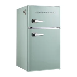 Frigidaire 2-Door Retro 3.2 cu ft Compact Bar Fridge with Freezer and Side Bottle Opener, Mint