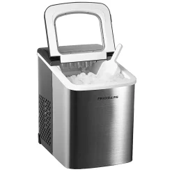 Frigidaire® 26 Lb. Countertop Ice Maker with 9-In. Bullet-Shaped Cubes, Silver, EFIC121-SS