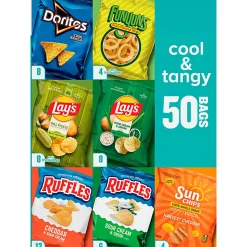 Frito-Lay Cool And Tangy Mix Variety Pack, 1 Oz, Total Qty 50