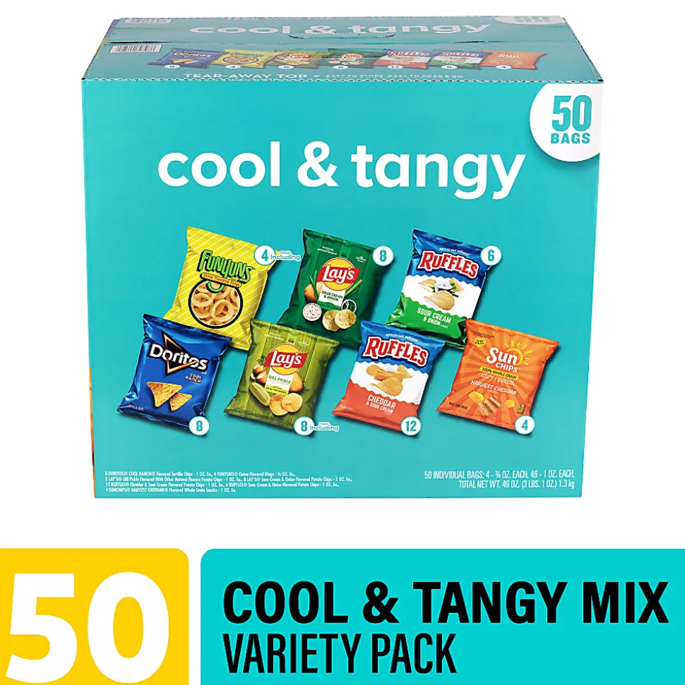 Frito-Lay Cool And Tangy Mix Variety Pack, 1 Oz, Total Qty 50